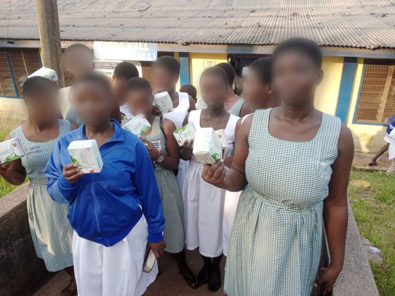 Pad donation outreach and distribution activity